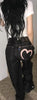 Y2K Wide Fit Women's Baggy Denim Jeans in Light Plaid