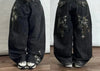 Vintage Washed Baggy Jeans for Women - Y2K Wide Leg Style