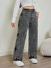 High Waist Tie-Dye Straight Jeans for Women