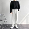 Men's White Baggy Wide Pants for Casual Spring Wear