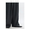 Wool Wide-Leg Trousers for Women - Casual Party Pants