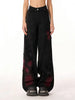 Women's Vintage Baggy Butterfly Jeans in Black