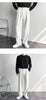 Men's White Baggy Wide Pants for Casual Spring Wear