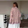 Oversized Letter Jacquard Knit Pullover for Women
