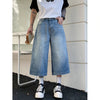 Men's Vintage High Waist Wide Leg Denim Jeans for Casual Wear
