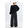 Wool Wide-Leg Trousers for Women - Casual Party Pants