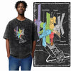 Printed Cotton Acid Washed Astronaut T-Shirt for Men
