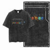 Printed Cotton Acid Washed Astronaut T-Shirt for Men