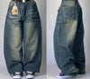 Vintage Washed Baggy Jeans for Women - Y2K Wide Leg Style