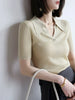 Lyocell Polo-Neck Short Sleeve Women's T-Shirt