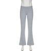 Flare Bootcut Pants for Women - Slim Low-Waisted Design