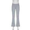 Flare Bootcut Pants for Women - Slim Low-Waisted Design