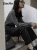 Korean Oversized Blouse with Detachable Tie for Women
