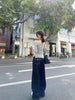 Cropped Off Shoulder Knitted Pullover for Women