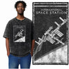Printed Cotton Acid Washed Astronaut T-Shirt for Men