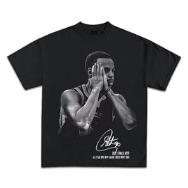 Vintage Hip-Hop Graphic T-Shirt for Men - Cotton Tee