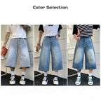 Men's Vintage High Waist Wide Leg Denim Jeans for Casual Wear