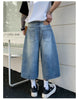 Men's Vintage High Waist Wide Leg Denim Jeans for Casual Wear