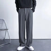 Men's Casual White Polyester Loose Trousers