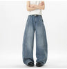 IEFB Wide Leg Baggy Men's Denim Pants - Summer Style