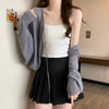 Black Ice Silk Summer Cardigan for Women - Large Size