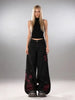 Women's Vintage Baggy Butterfly Jeans in Black