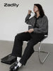 Korean Oversized Blouse with Detachable Tie for Women