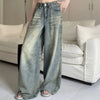 Y2K High Waist Loose Jeans for Women - Retro Vintage Style