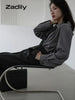 Korean Oversized Blouse with Detachable Tie for Women
