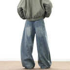 Men's Wide Leg Denim Jeans for Casual Streetwear