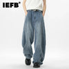IEFB Wide Leg Baggy Men's Denim Pants - Summer Style