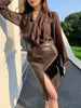 Chiffon Vintage Bow Blouse for Women - Casual Office Top