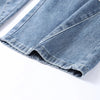 Blue High Waist Wide Leg Jeans for Women
