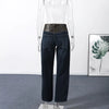 Blue High Waist Wide Leg Jeans for Women