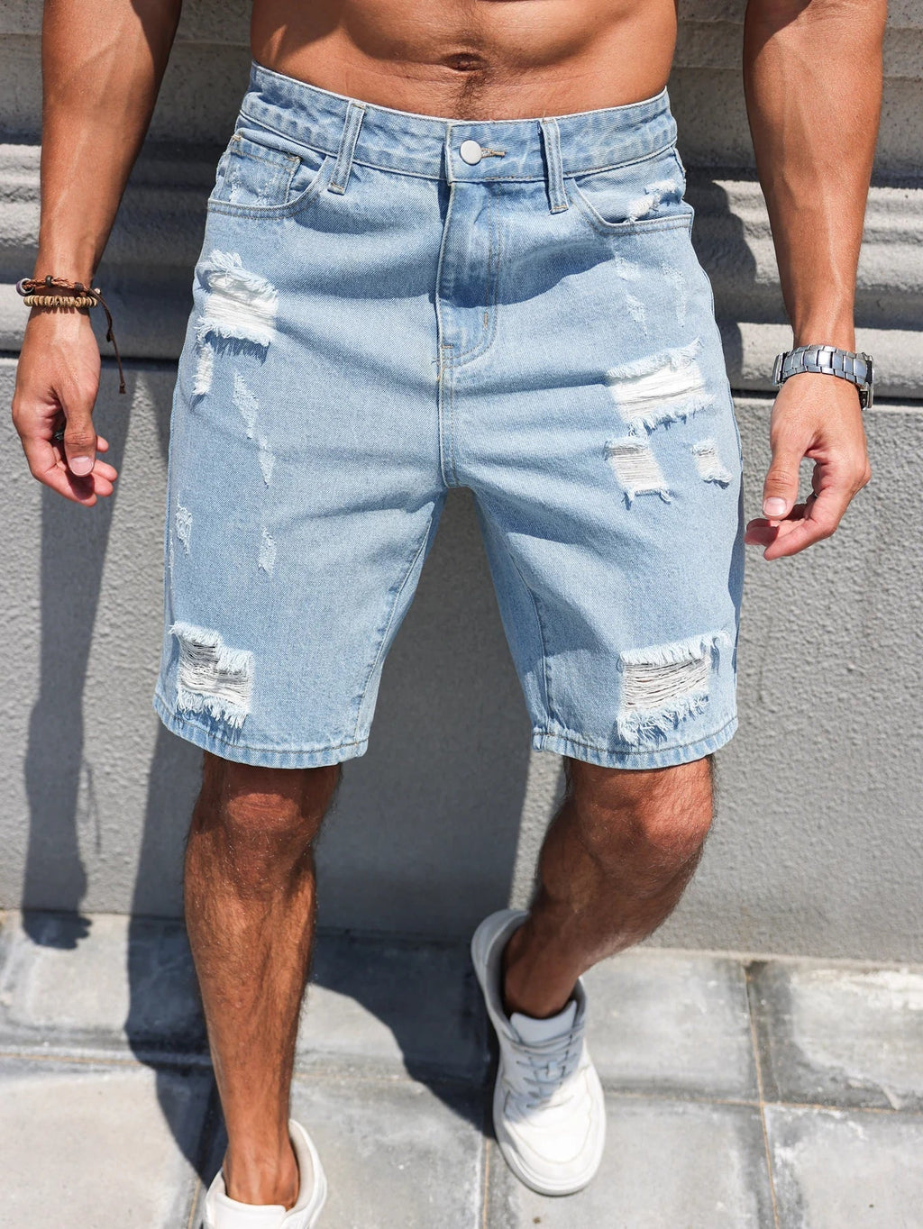 Water Buffalo Denim Casual Shorts for Men - Summer Style