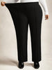 High Waisted Pleated Wide Leg Pants for Women - Black