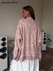 Oversized Letter Jacquard Knit Pullover for Women