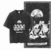 Printed Cotton Acid Washed Astronaut T-Shirt for Men