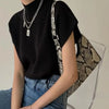 Knitted Women's Short Sleeve Vest Sweater Blouse