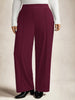 High Waisted Pleated Wide Leg Pants for Women - Black