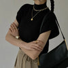 Knitted Women's Short Sleeve Vest Sweater Blouse
