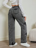 High Waist Tie-Dye Straight Jeans for Women