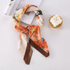 Fashion Gorgeous Printing Mesh Red Style Contrast Color Silky Scarf