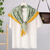 Fashion Gorgeous Printing Mesh Red Style Contrast Color Silky Scarf