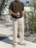 Linen Casual Straight-leg Wide Leg Pants