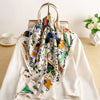 Fashion Gorgeous Printing Mesh Red Style Contrast Color Silky Scarf